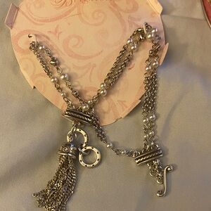 Brighton Silver Necklace with Pearl Details